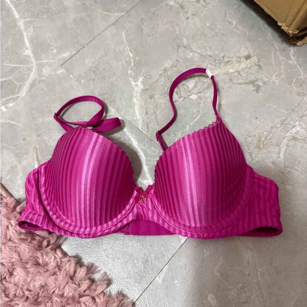 Victoria's Secret Fuchsia Striped Bra
